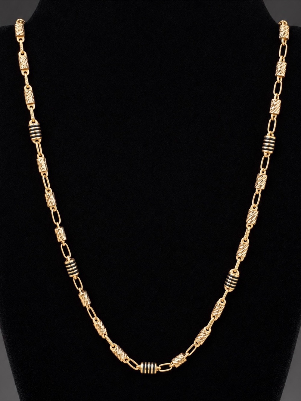 18K Solid Gold Barrel Chain